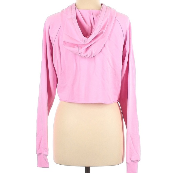 Spiritual Gangster Pink Crop Hoodie Sweatshirt Pullover Jumper Medium Vibes - Picture 2 of 8